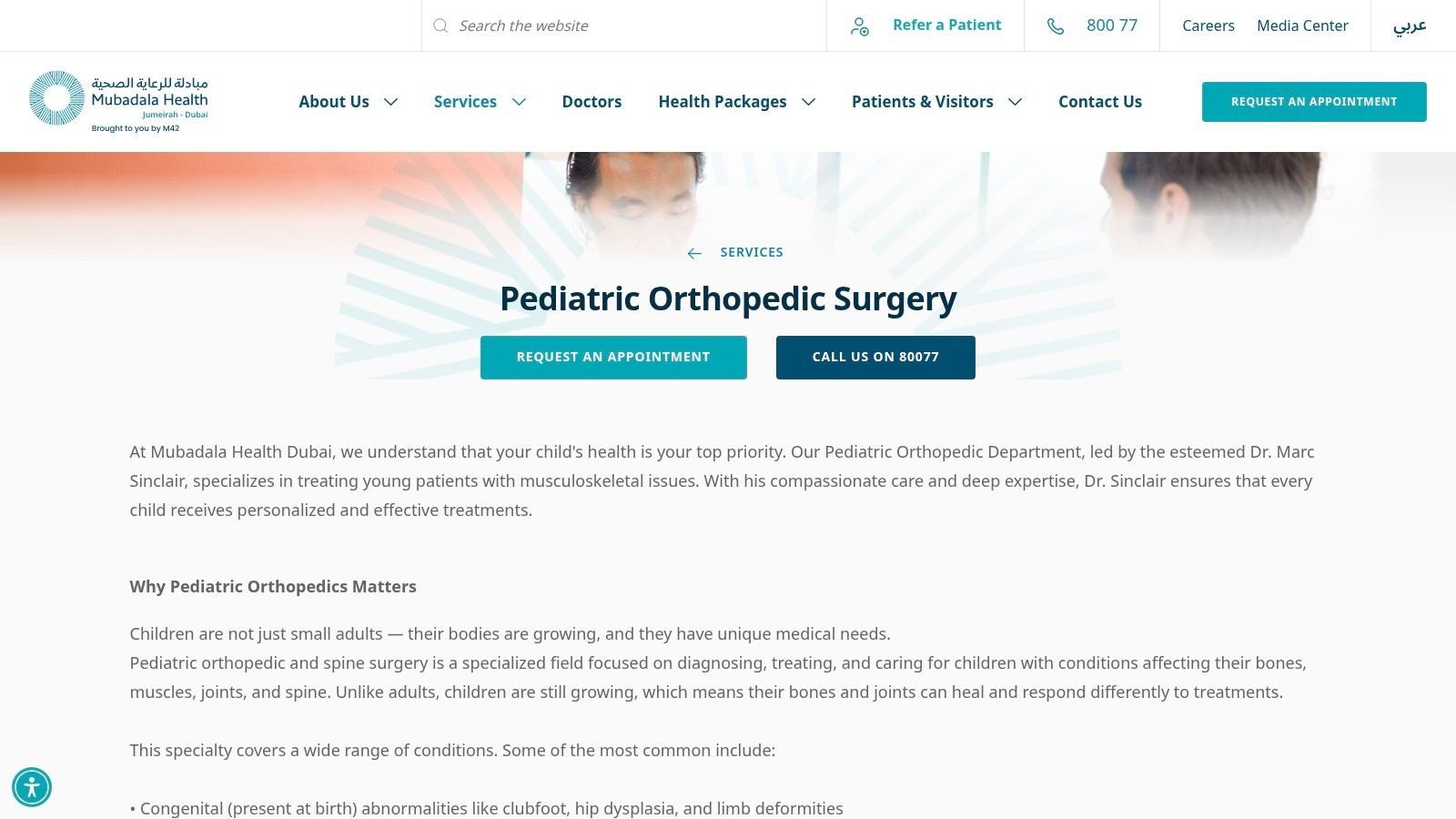 7 Pediatric Orthopedic Doctors in Dubai for 2026 3 Dr. Marc Francis Sinclair — Consultant Pediatric Orthopaedic Surgeon (Mubadala Health Dubai)