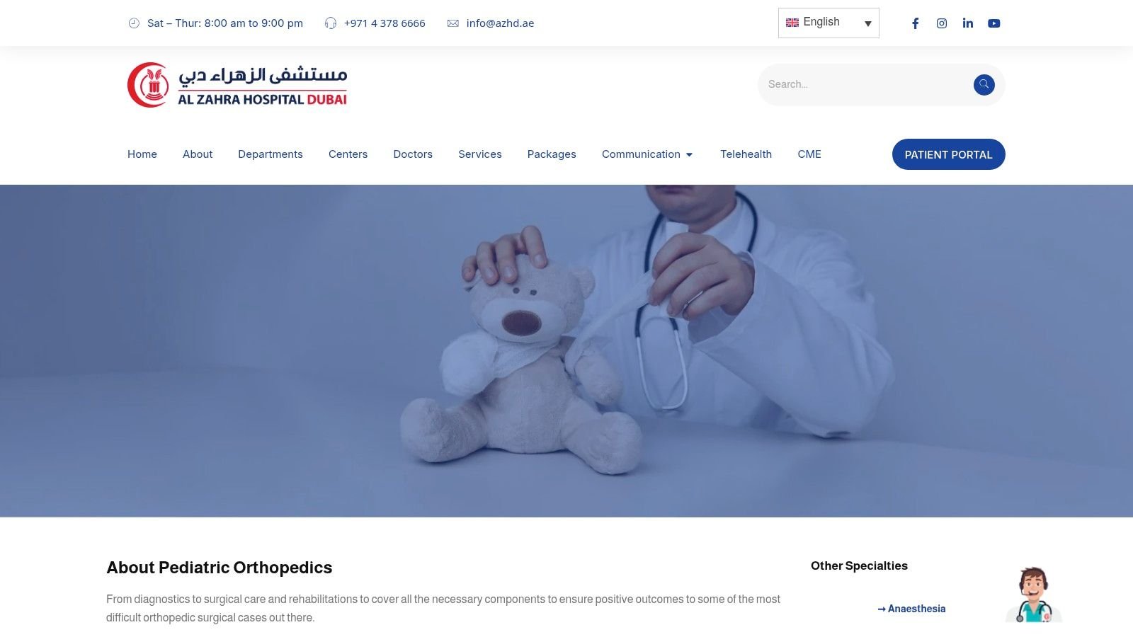 7 Pediatric Orthopedic Doctors in Dubai for 2026 5 Dr. Zaid Al Aubaidi — Consultant Orthopedic and Spine Surgeon for Children (Al Zahra Hospital Dubai)